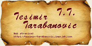Tešimir Tarabanović vizit kartica
